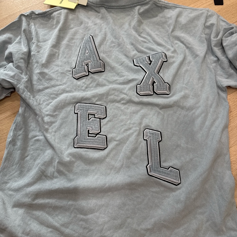 Axel Arigato Steel Blue Typo Summer T Shirt
